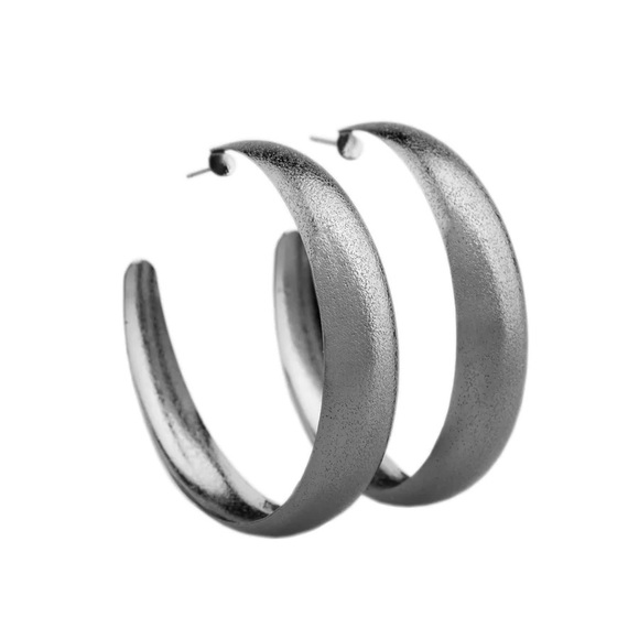 HOOPS! I Did It Again Black Hoop Earrings - Picture 2 of 2